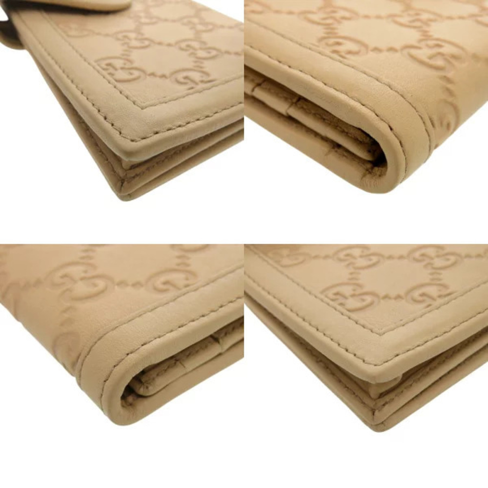 Gucci Guccissima GG Leather Beige Long Wallet Billfold - Picture 4 of 6